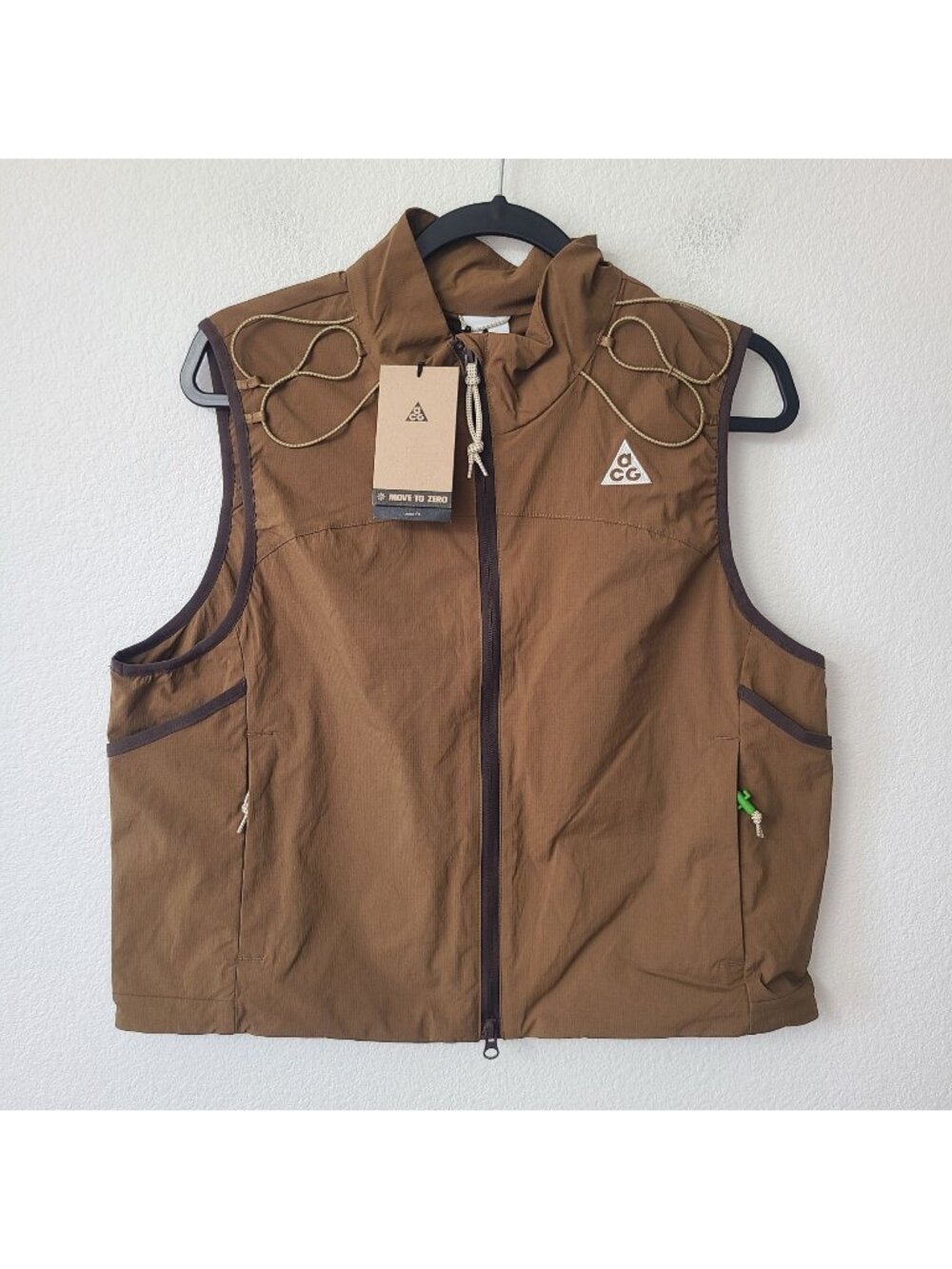 Nike ACG Death Bloom Vest HV0600-235 Size L-Tall Brown